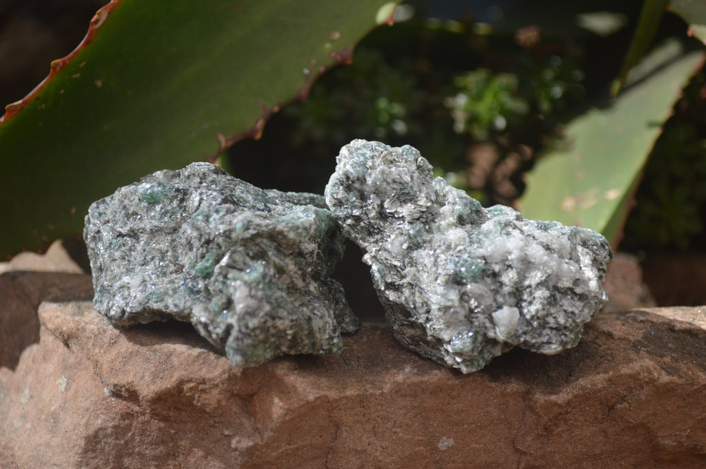Natural Rare Emerald Mica In Matrix Cobbed Specimens x 12 From Mutoko, Zimbabwe - Toprock Gemstones and Minerals 