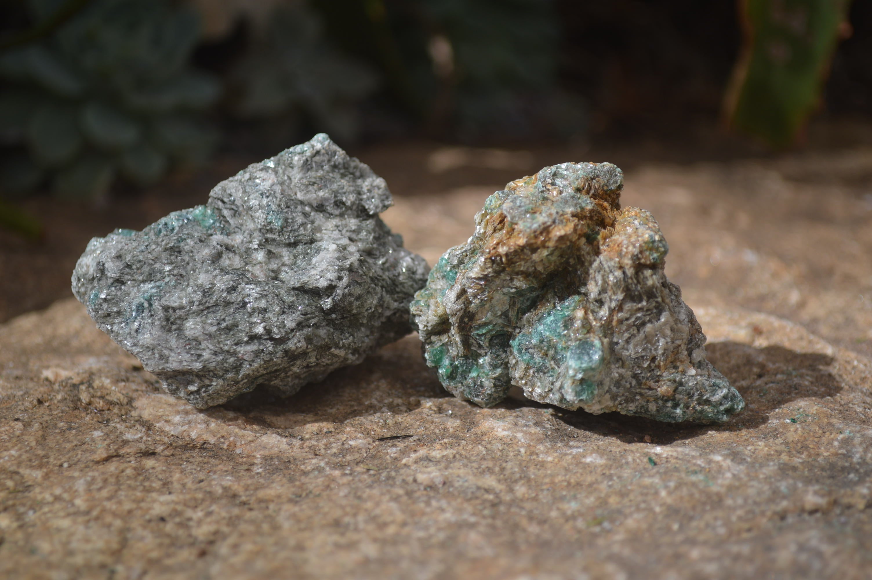 Natural Rare Emerald Mica In Matrix Cobbed Specimens x 12 From Mutoko, Zimbabwe - Toprock Gemstones and Minerals 