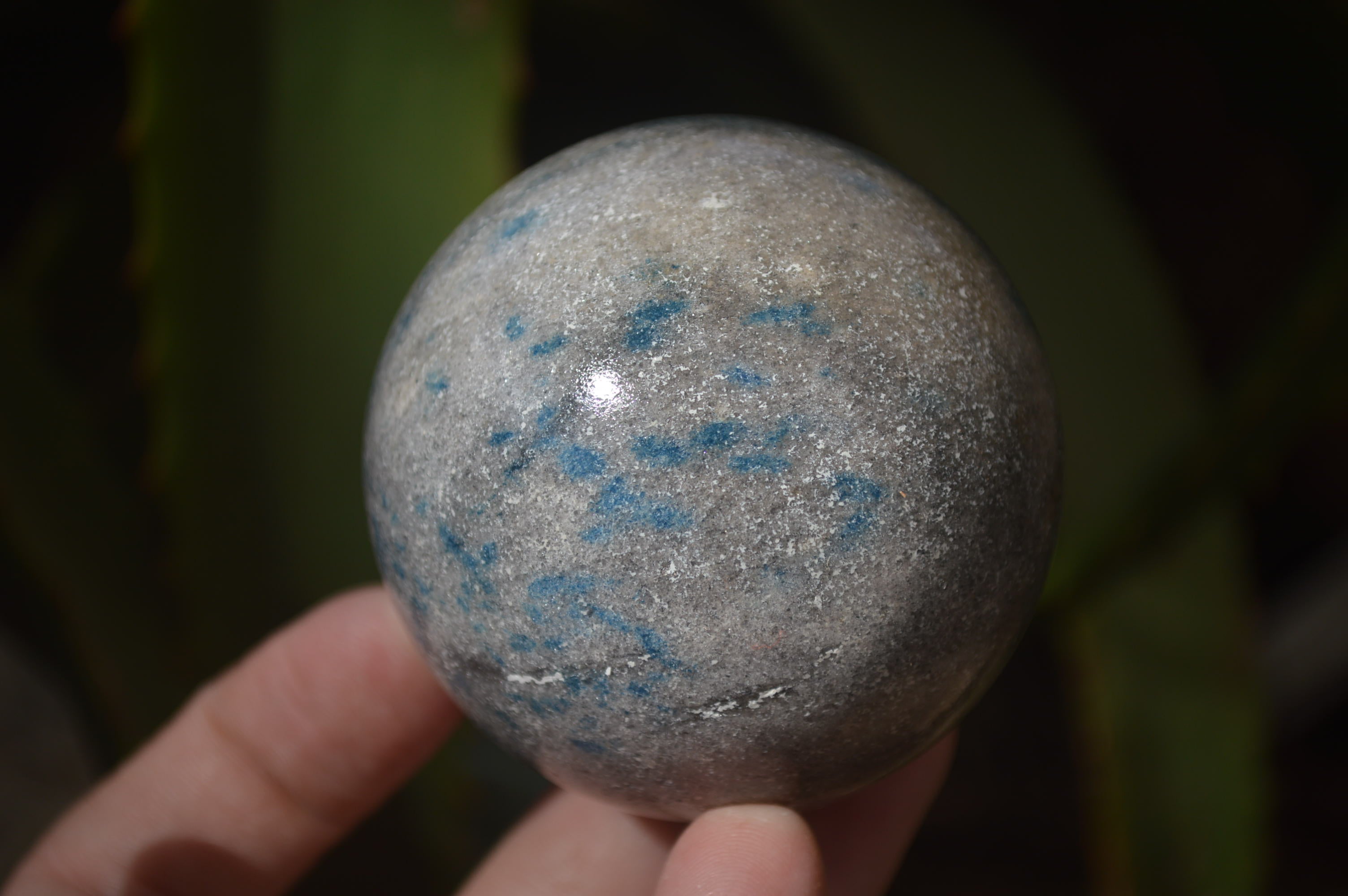 Polished Blue Spotted Spinel Quartz Spheres x 6 From Madagascar - Toprock Gemstones and Minerals 