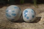 Polished Blue Spotted Spinel Quartz Spheres x 6 From Madagascar - Toprock Gemstones and Minerals 