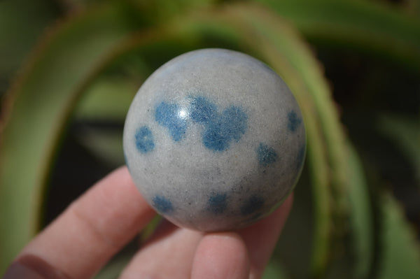 Polished Blue Spotted Spinel Quartz Spheres x 6 From Madagascar - Toprock Gemstones and Minerals 