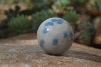 Polished Blue Spotted Spinel Quartz Spheres x 6 From Madagascar - Toprock Gemstones and Minerals 