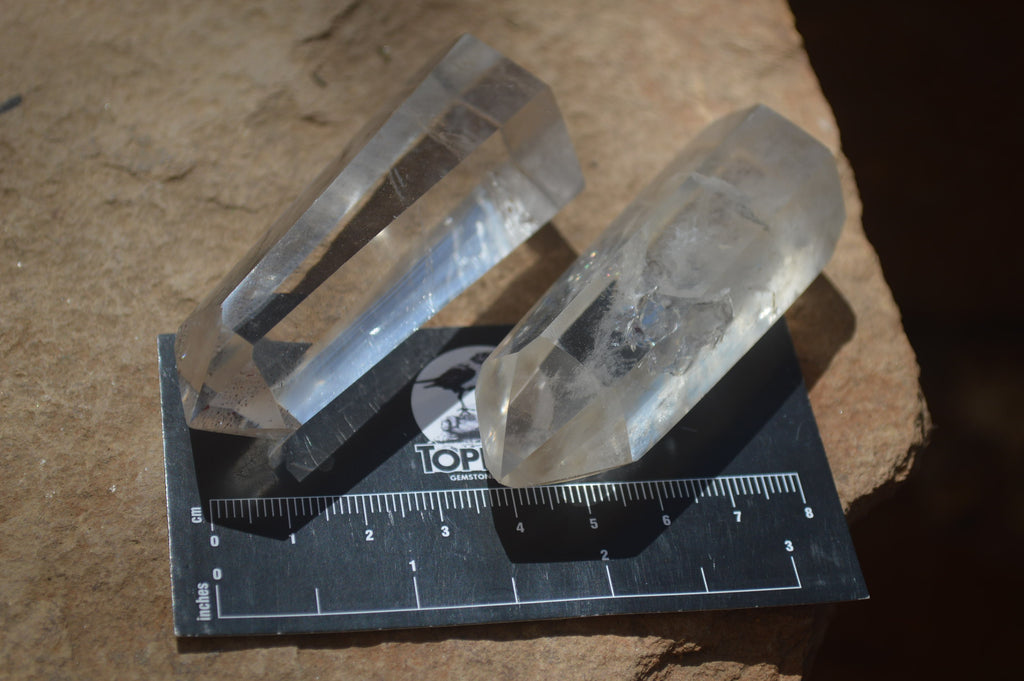 Polished Mixed Wonderland Quartz Points x 9 From Ankazobe, Madagascar - Toprock Gemstones and Minerals 