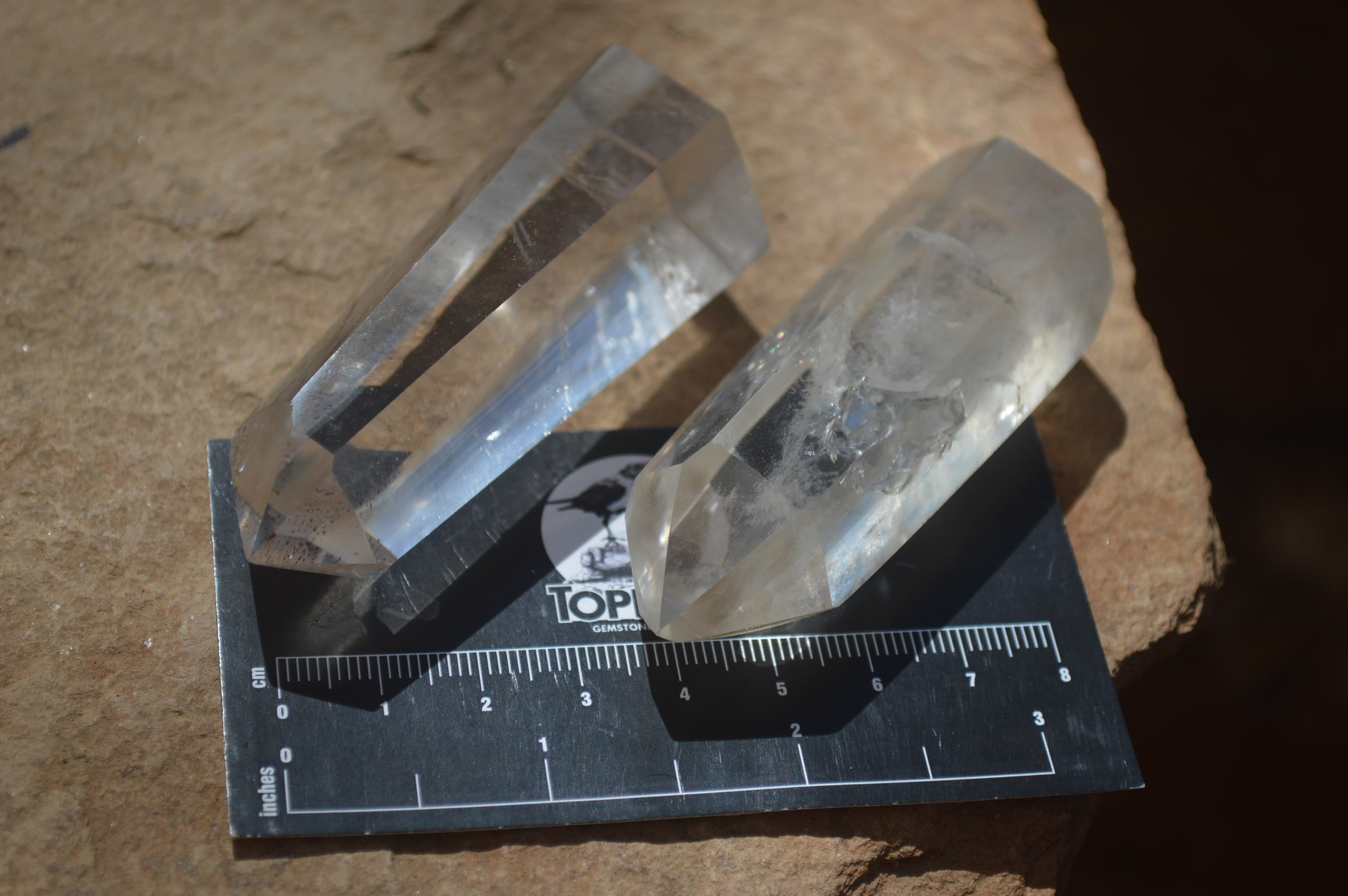 Polished Mixed Wonderland Quartz Points x 9 From Ankazobe, Madagascar - Toprock Gemstones and Minerals 