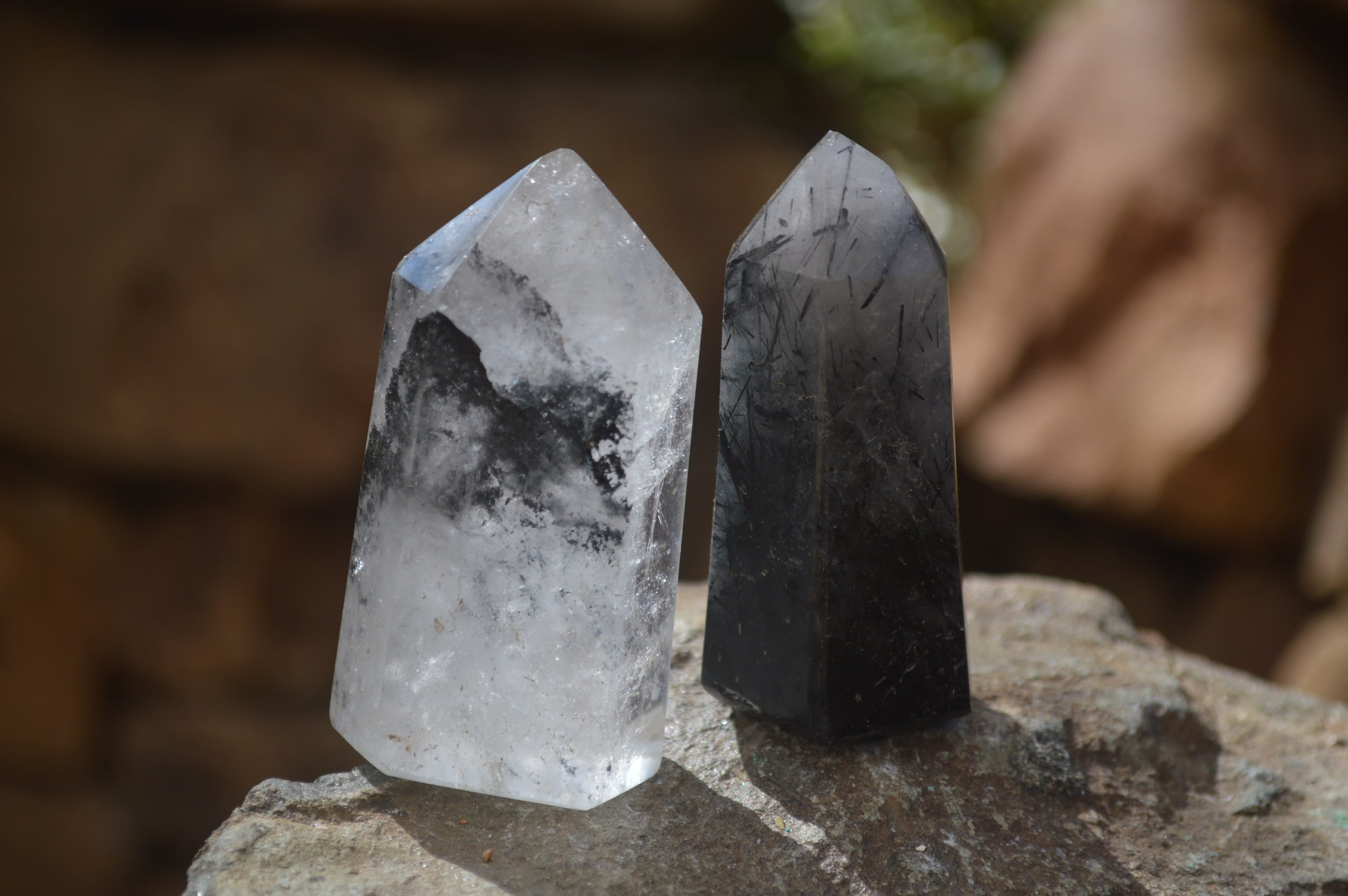 Polished Mixed Wonderland Quartz Points x 9 From Ankazobe, Madagascar - Toprock Gemstones and Minerals 