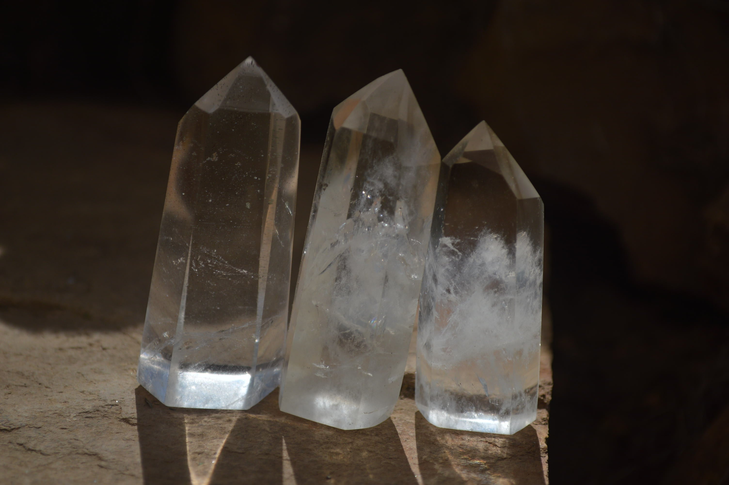 Polished Mixed Wonderland Quartz Points x 9 From Ankazobe, Madagascar - Toprock Gemstones and Minerals 