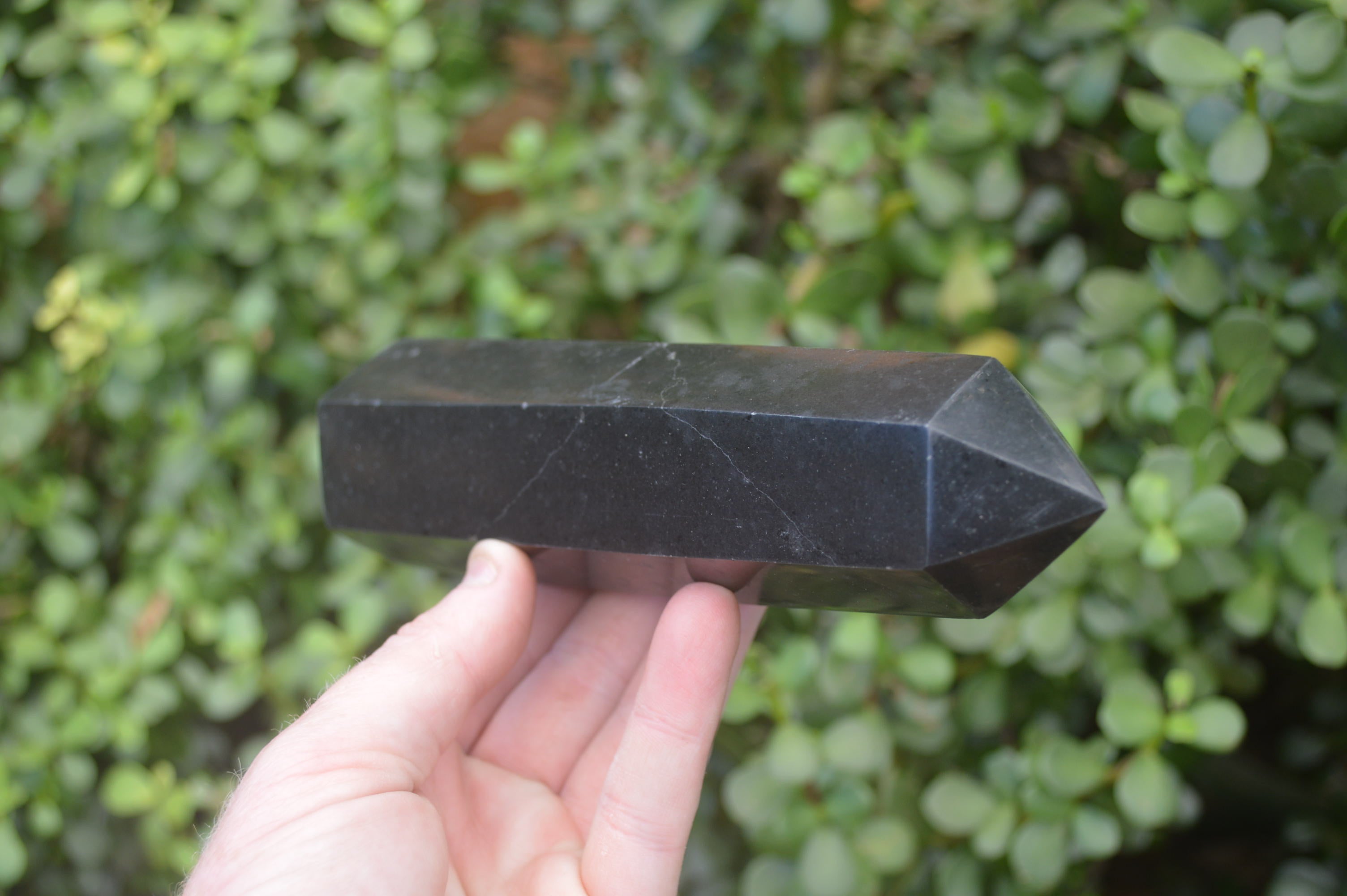 Polished Black Basalt Points  x 3 From Madagascar - Toprock Gemstones and Minerals 