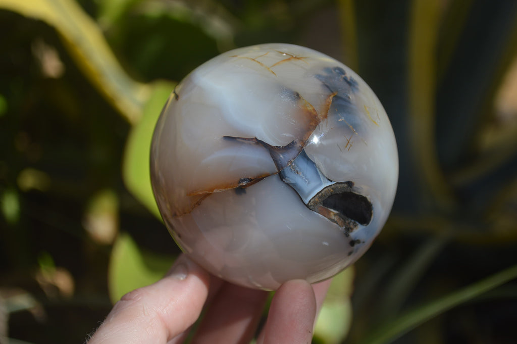 Polished Banded Agate Spheres  x 2 From West Coast, Madagascar - Toprock Gemstones and Minerals 