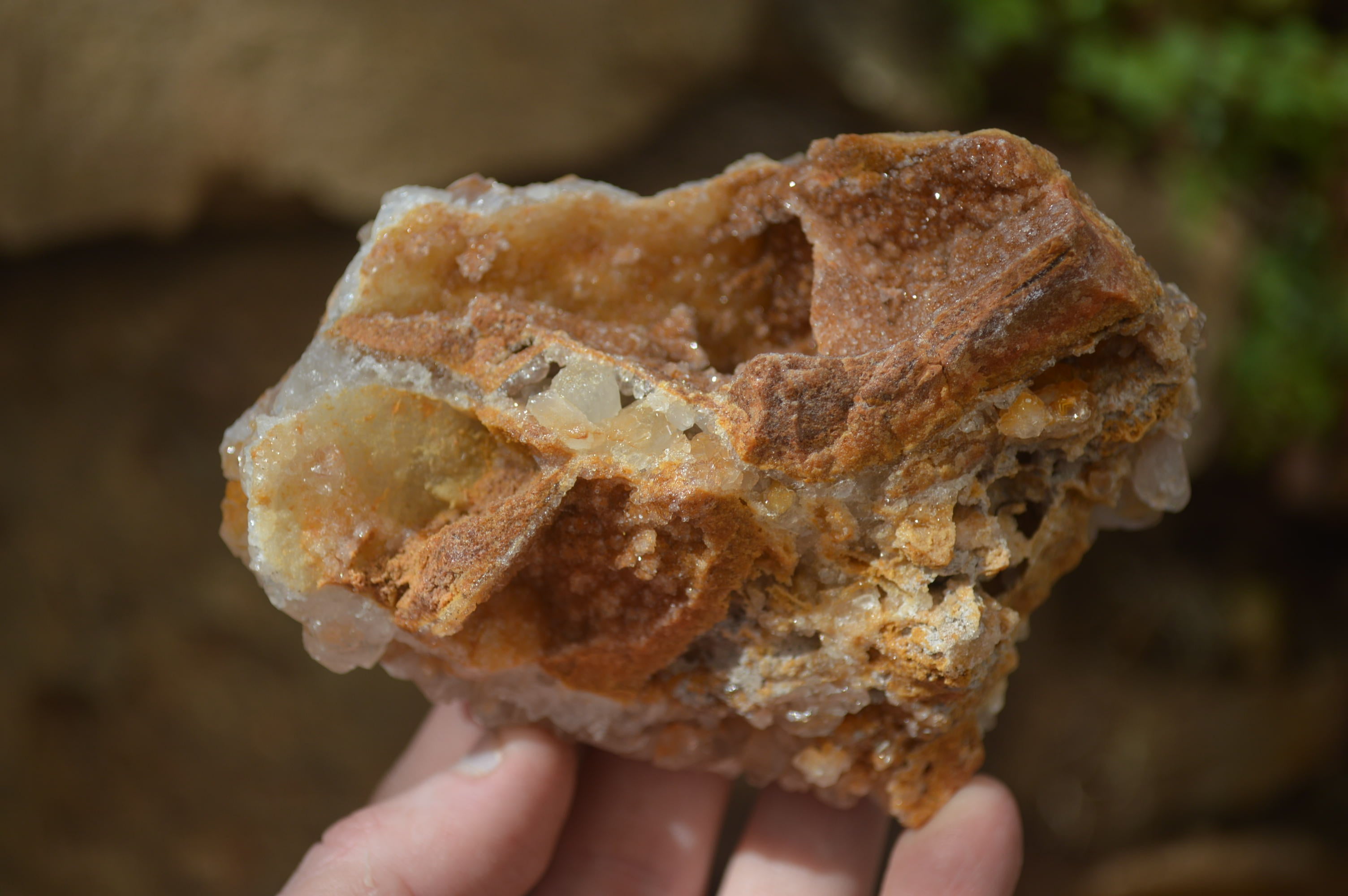 Natural Golden Limonite Quartz Clusters x 6 From Zambia - Toprock Gemstones and Minerals 