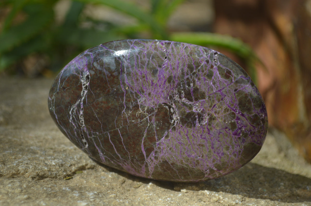 Polished Stichtite & Serpentine Galet / Palm Stones x 6 From Barberton, South Africa - Toprock Gemstones and Minerals 