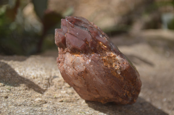 Natural Red Hematoid Quartz Specimens x 4 From Karoi, Zimbabwe - Toprock Gemstones and Minerals 