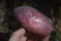 Polished Rhodonite Free Forms x 4 From Southern Africa - Toprock Gemstones and Minerals 