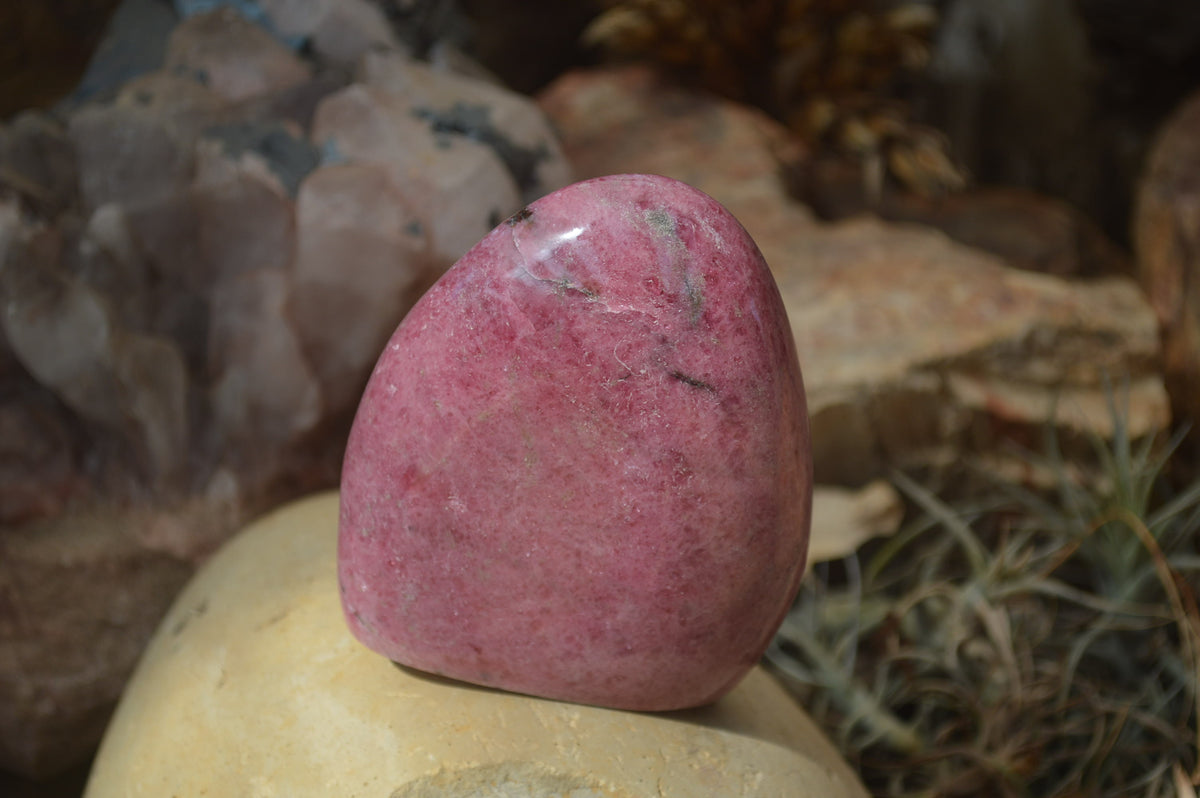 Polished Rhodonite Free Forms x 4 From Southern Africa - Toprock Gemstones and Minerals 
