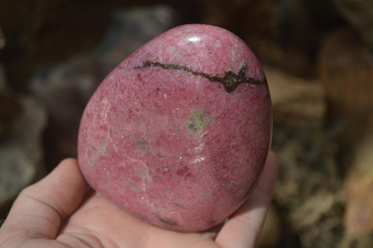 Polished Rhodonite Free Forms x 4 From Southern Africa - Toprock Gemstones and Minerals 