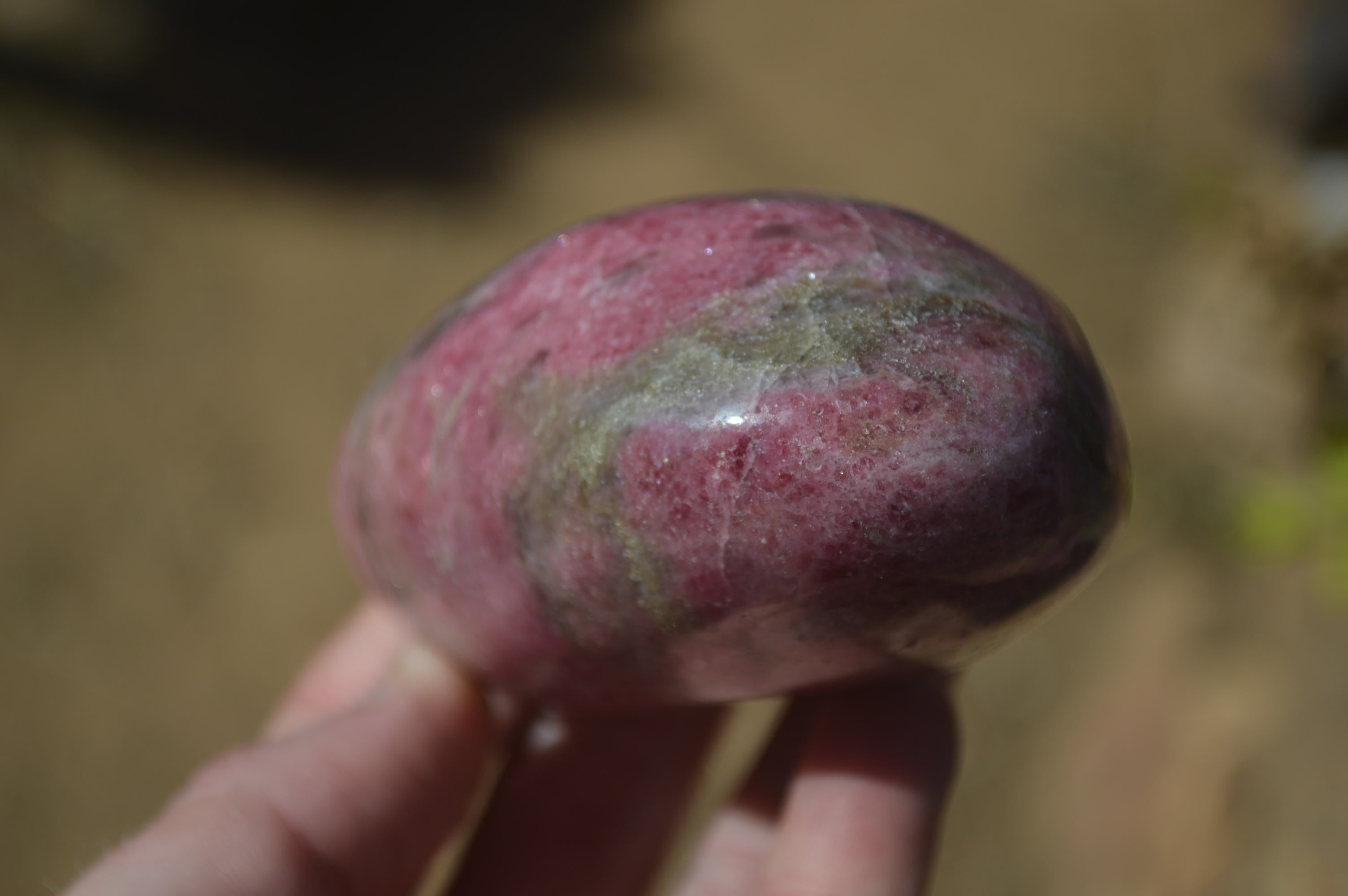 Polished Rhodonite Free Forms x 4 From Southern Africa - Toprock Gemstones and Minerals 