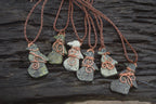 Polished Copper Wire Wrapped Leopardstone Eagle Pendants  x 6 From Zimbabwe - Toprock Gemstones and Minerals 