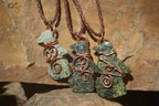 Polished Copper Wire Wrapped Leopardstone Eagle Pendants  x 6 From Zimbabwe - Toprock Gemstones and Minerals 