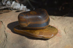 Polished Golden Tigers Eye Free Forms x 12 From Prieska, Northern Cape - Toprock Gemstones and Minerals 