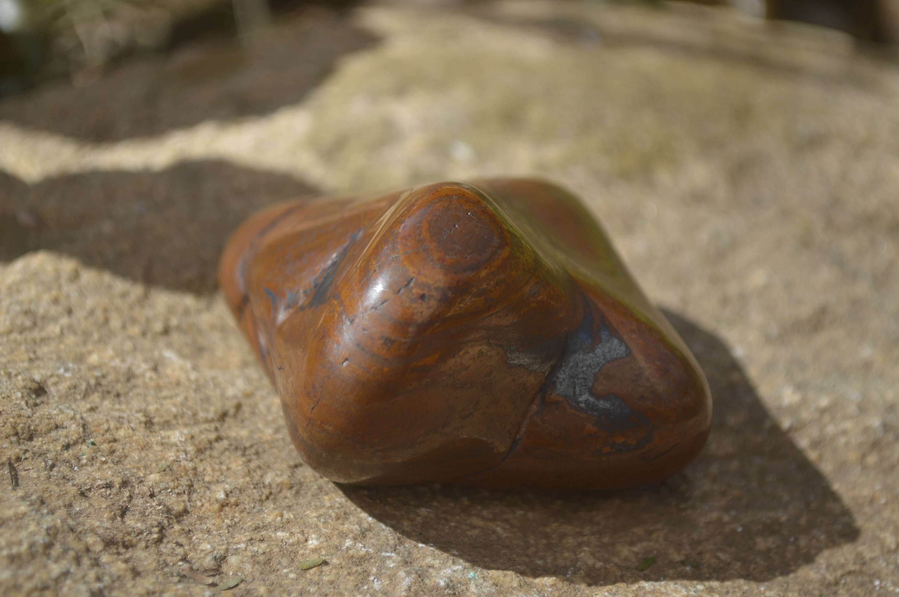 Polished Golden Tigers Eye Free Forms x 12 From Prieska, Northern Cape - Toprock Gemstones and Minerals 