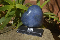 Polished Blue Lazulite Hearts  x 4 From Madagascar