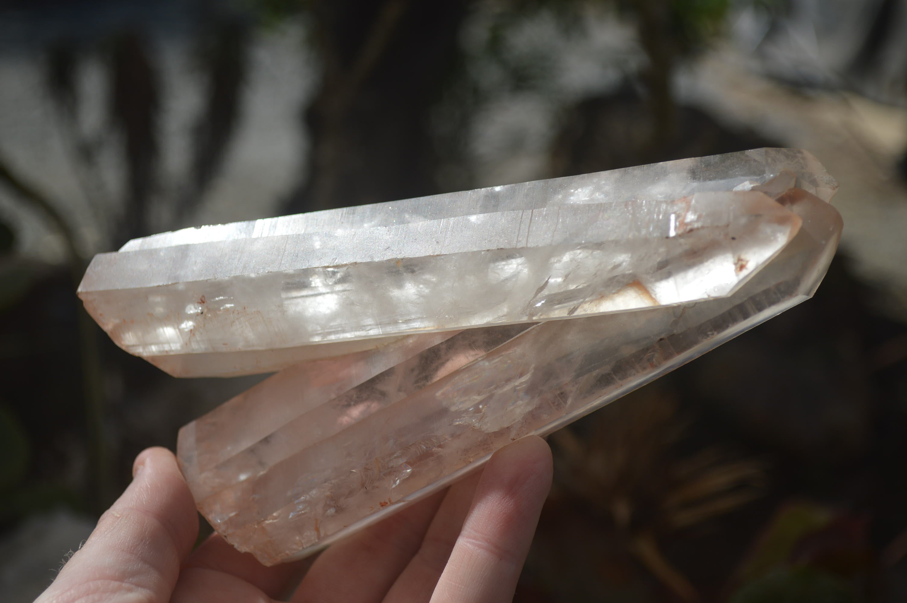 Natural Large Clear Quartz Crystals  x 2 From Madagascar - Toprock Gemstones and Minerals 
