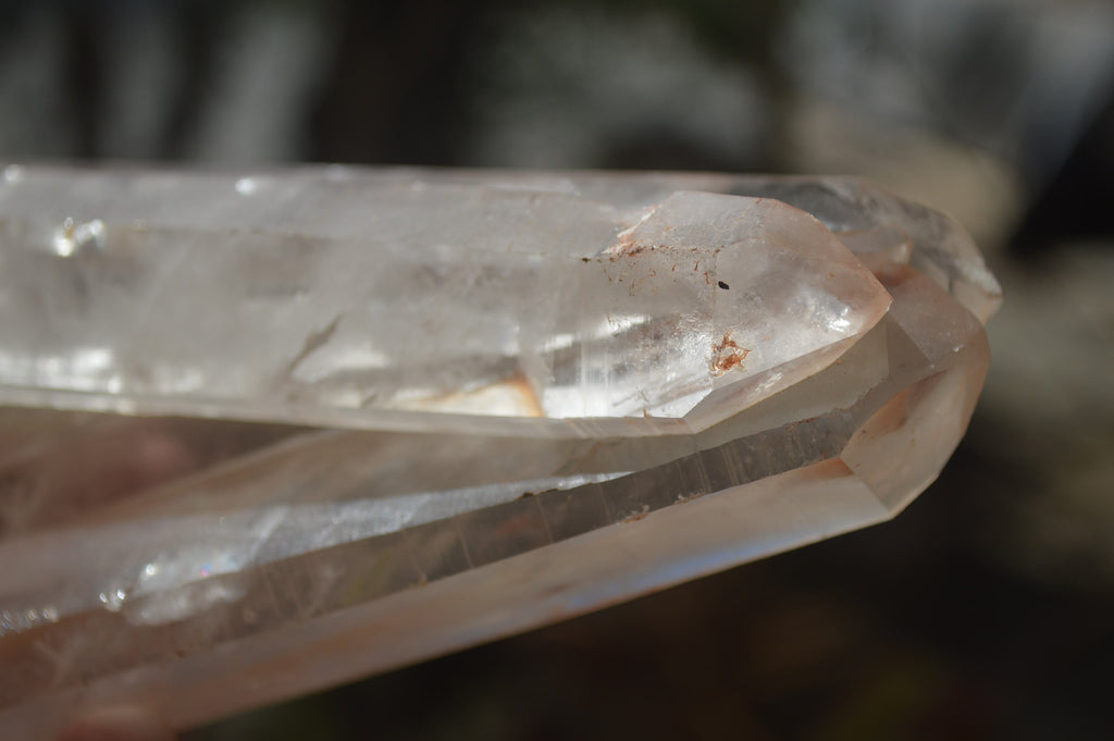 Natural Large Clear Quartz Crystals  x 2 From Madagascar - Toprock Gemstones and Minerals 