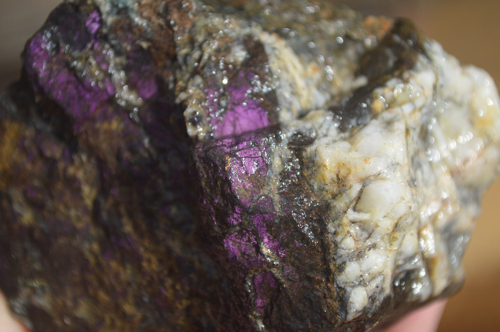 Natural Metallic Purpurite Cobbed Specimens x 3 From Erongo, Namibia - Toprock Gemstones and Minerals 