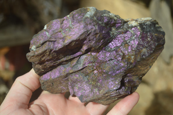 Natural Metallic Purpurite Cobbed Specimens x 3 From Erongo, Namibia - Toprock Gemstones and Minerals 
