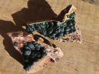 Natural Rare Ball Malachite On Drusy Quartz & Dolomite Specimens x 2 From Congo - Toprock Gemstones and Minerals 