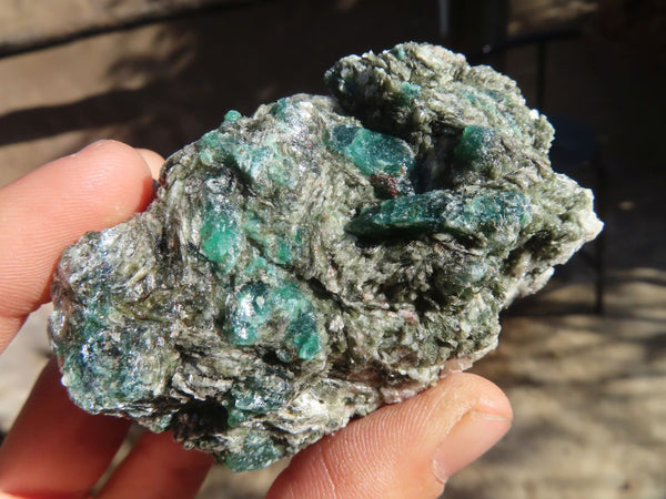 Natural Rare Emerald Mica In Matrix Cobbed Specimens x 7 From Mutoko, Zimbabwe - Toprock Gemstones and Minerals 