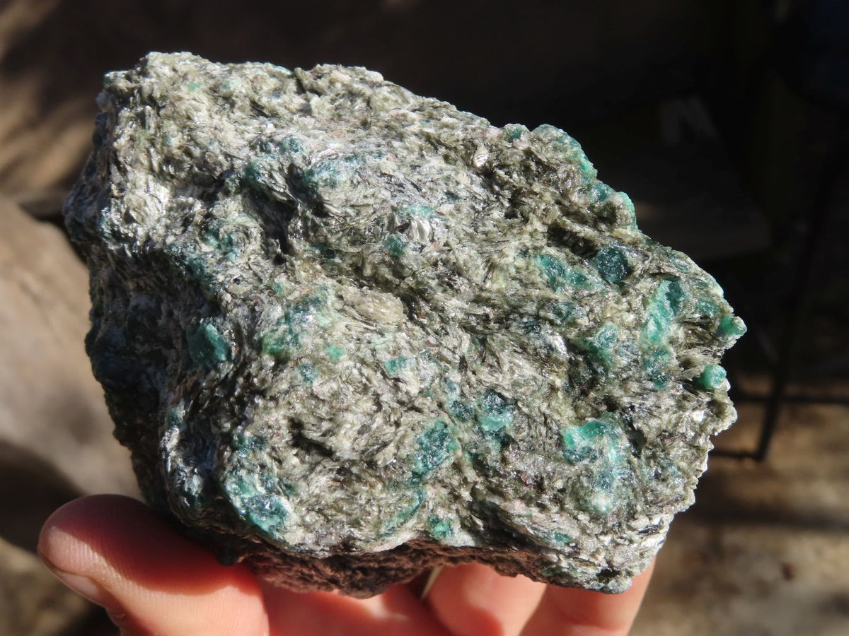 Natural Rare Emerald Mica In Matrix Cobbed Specimens x 7 From Mutoko, Zimbabwe - Toprock Gemstones and Minerals 