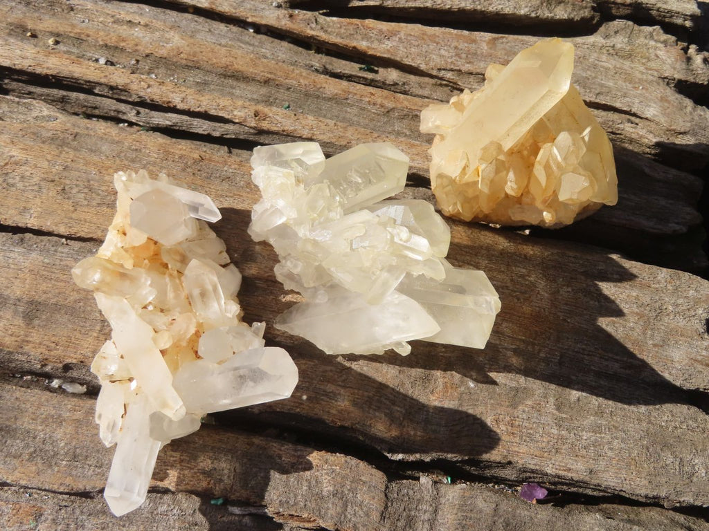 Natural White Phantom Quartz Specimens  x 24 From Madagascar - Toprock Gemstones and Minerals 