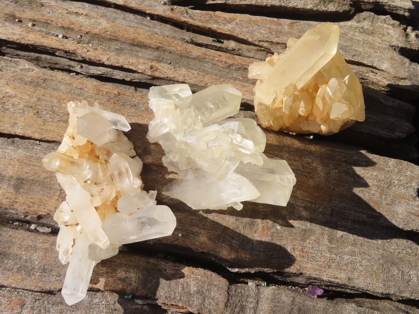 Natural White Phantom Quartz Specimens  x 24 From Madagascar - Toprock Gemstones and Minerals 