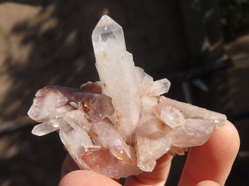Natural White Phantom Quartz Specimens  x 24 From Madagascar - Toprock Gemstones and Minerals 