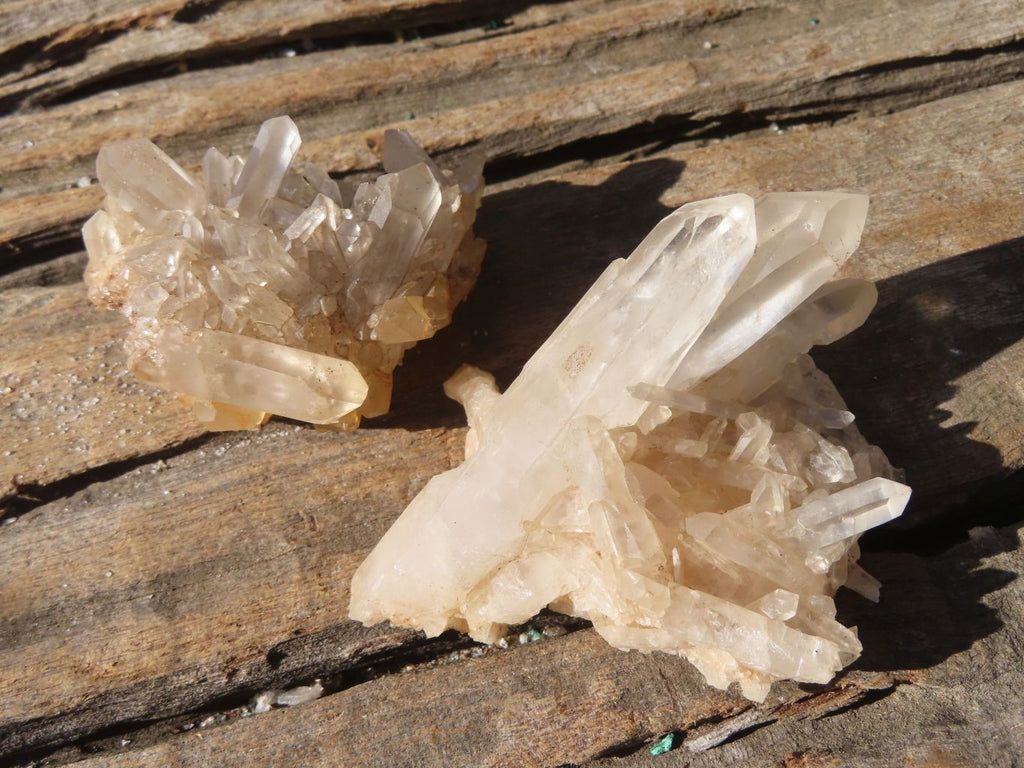 Natural White Phantom Quartz Specimens  x 24 From Madagascar - Toprock Gemstones and Minerals 