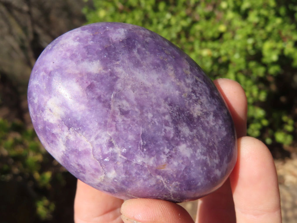 Polished Purple Lepidolite Galets  x 6 From Zimbabwe - Toprock Gemstones and Minerals 