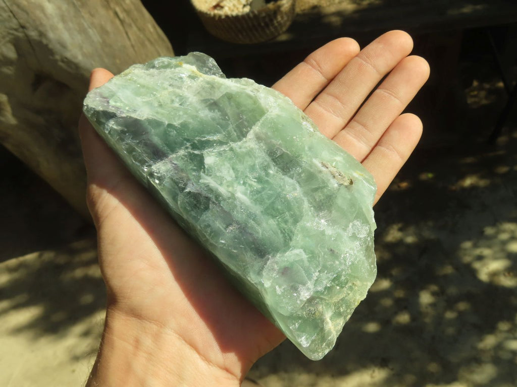 Polished One Side Polished Watermelon Fluorite Pieces  x 3 From Uis, Namibia - Toprock Gemstones and Minerals 