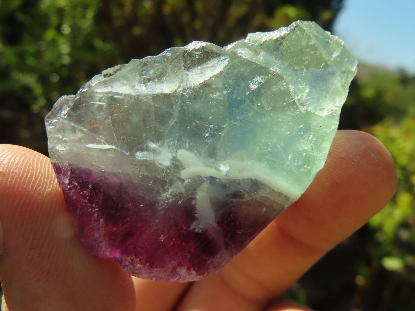 Polished One Side Polished Watermelon Fluorite Pieces  x 3 From Uis, Namibia - Toprock Gemstones and Minerals 