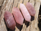 Polished Double Terminated Rose Quartz Points x 4 From Antsirabe, Madagascar - Toprock Gemstones and Minerals 