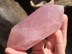 Polished Double Terminated Rose Quartz Points x 4 From Antsirabe, Madagascar - Toprock Gemstones and Minerals 