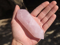 Polished Double Terminated Rose Quartz Points x 4 From Antsirabe, Madagascar - Toprock Gemstones and Minerals 