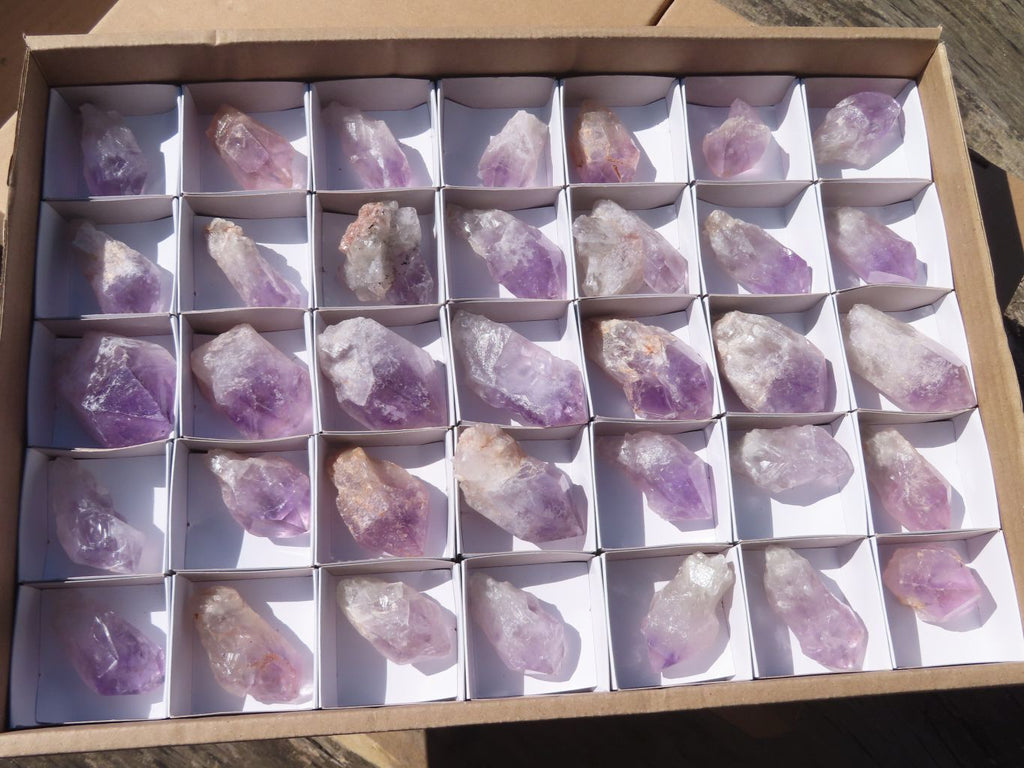 Natural Jacaranda Amethyst Crystals x 35 From Zambia - Toprock Gemstones and Minerals 