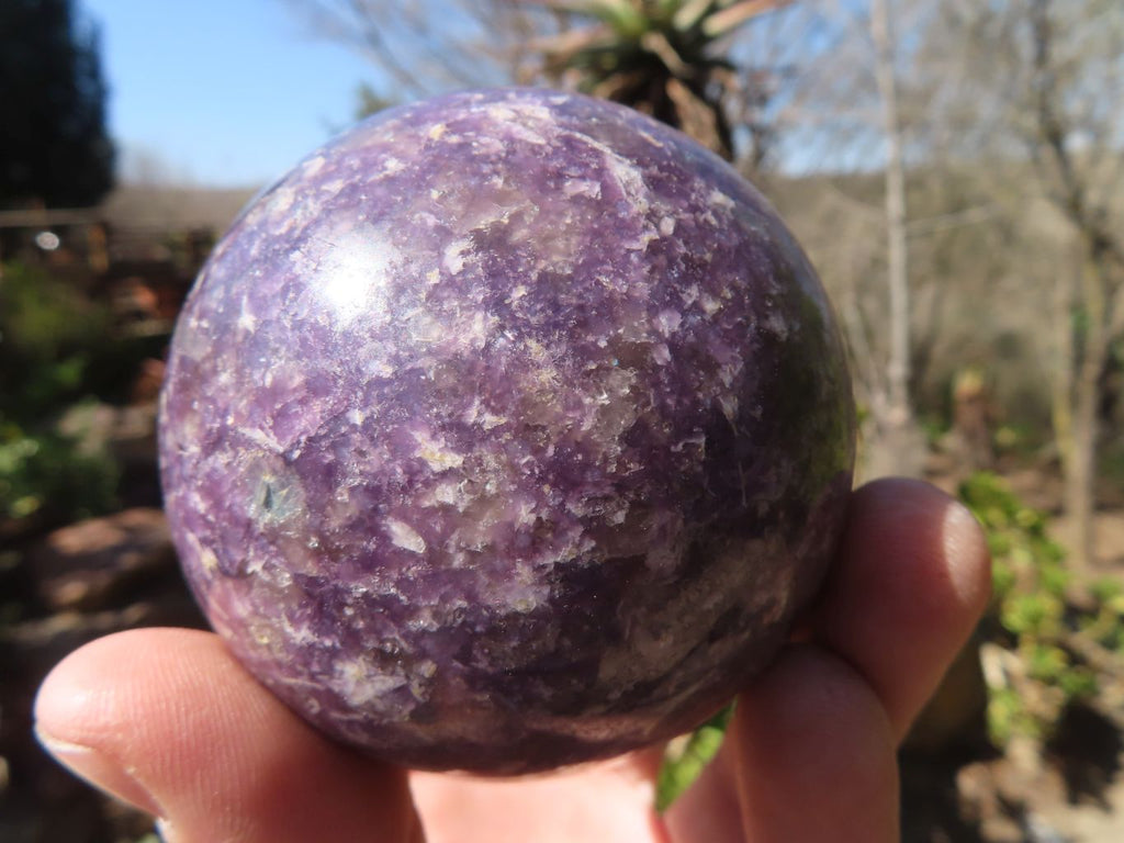 Polished Purple Lepidolite Spheres  x 3 From Madagascar - Toprock Gemstones and Minerals 
