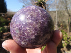 Polished Purple Lepidolite Spheres  x 3 From Madagascar - Toprock Gemstones and Minerals 