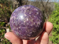 Polished Purple Lepidolite Spheres  x 3 From Madagascar - Toprock Gemstones and Minerals 