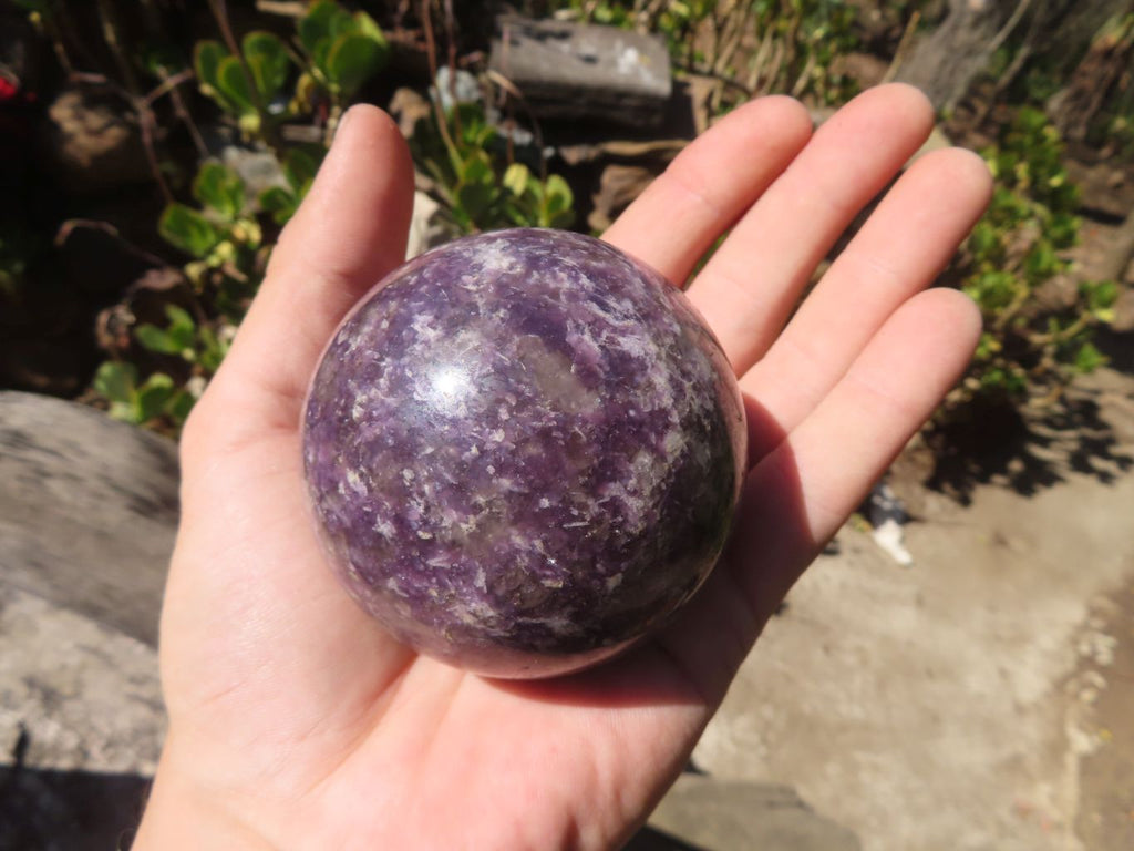 Polished Purple Lepidolite Spheres  x 3 From Madagascar - Toprock Gemstones and Minerals 