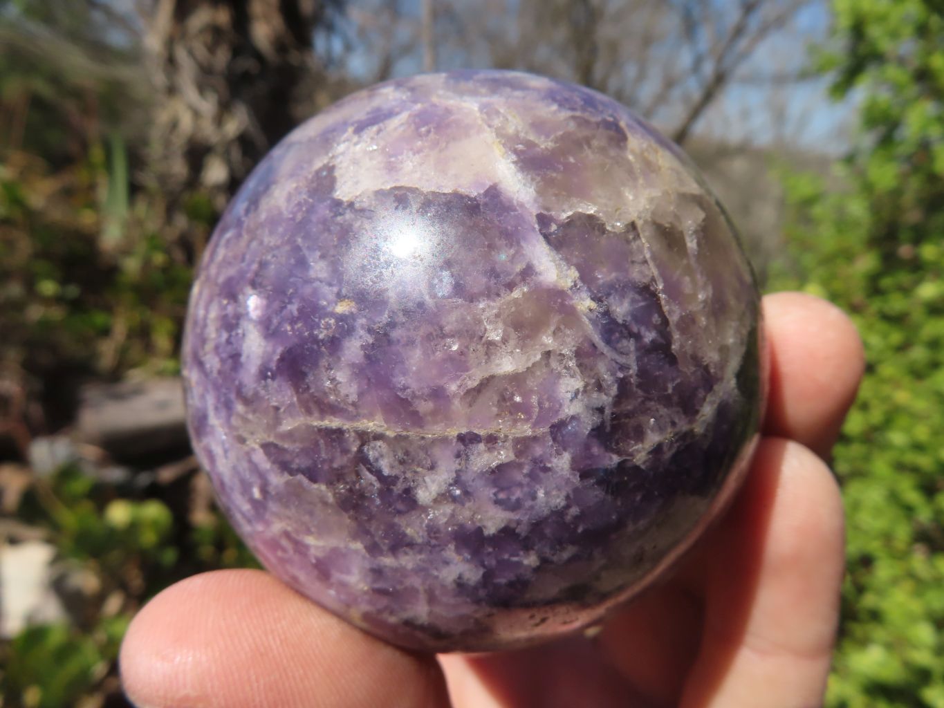 Polished Purple Lepidolite Spheres  x 3 From Madagascar - Toprock Gemstones and Minerals 