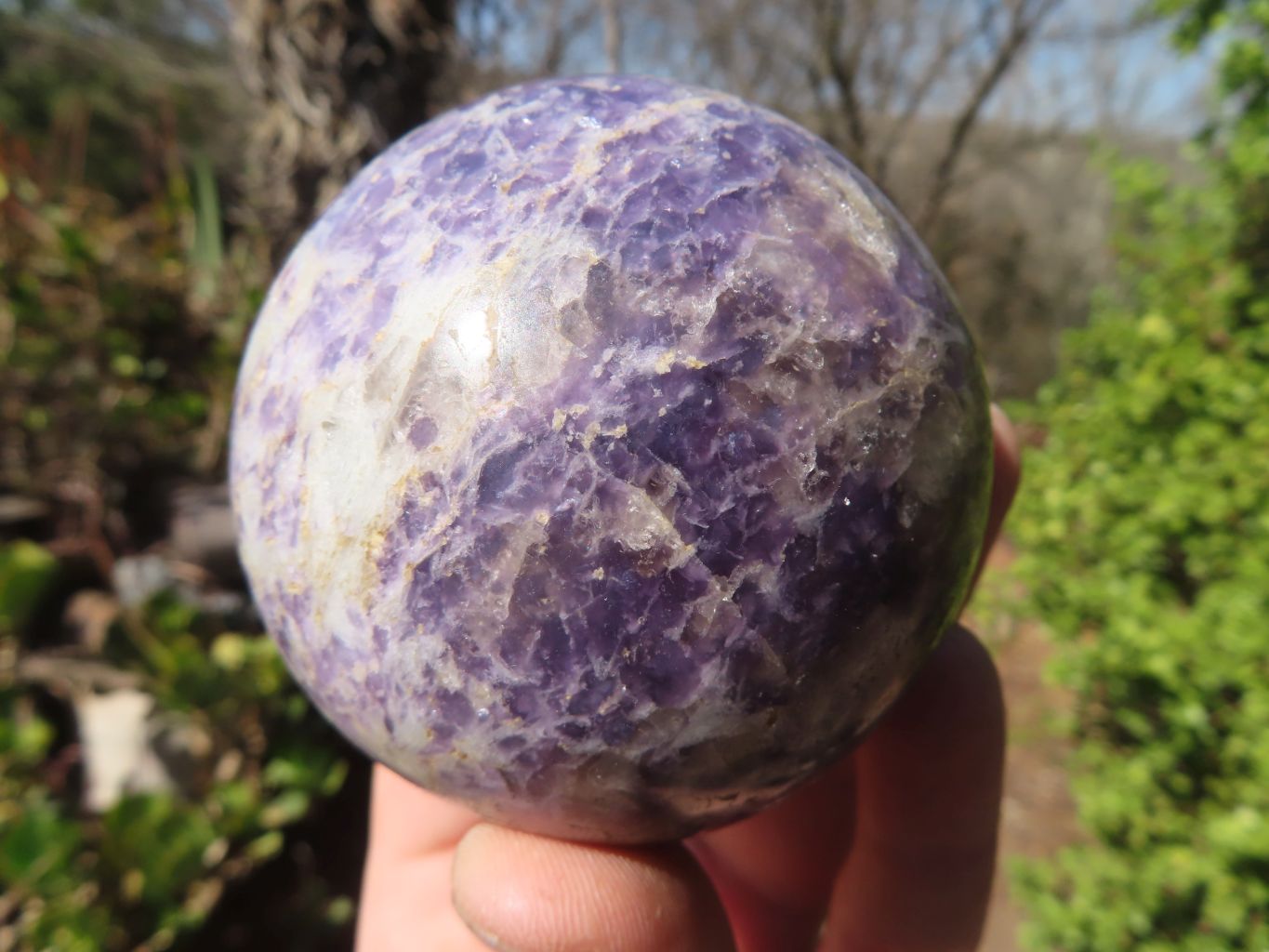 Polished Purple Lepidolite Spheres  x 3 From Madagascar - Toprock Gemstones and Minerals 