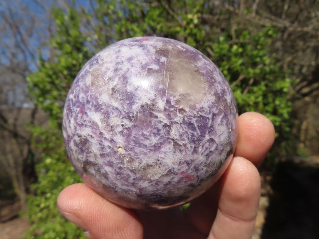 Polished Purple Lepidolite Spheres  x 3 From Madagascar - Toprock Gemstones and Minerals 