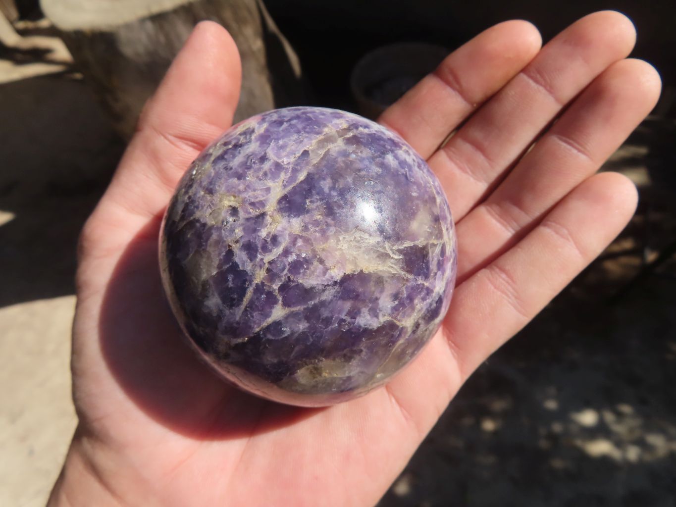 Polished Purple Lepidolite Spheres  x 3 From Madagascar - Toprock Gemstones and Minerals 